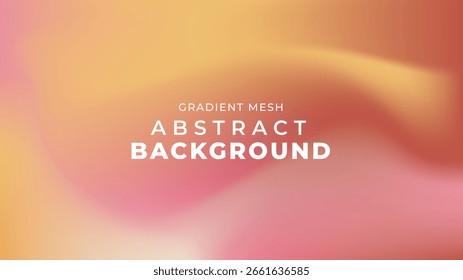 Elegant abstract mesh gradient in warm pink and orange tones. Ideal for modern design, posters, web, and creative backgrounds.