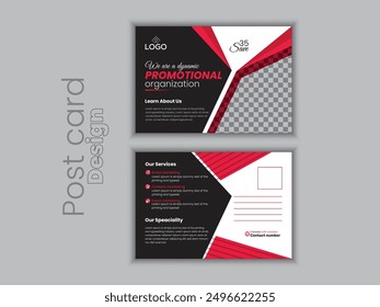 Elegant Abstract Modern Simple Professional Post Card Design.