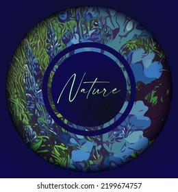 Elegante y abstracto fondo natural. Plantilla vectorial con textura floral. Perfecto para publicaciones en medios sociales, banner web, afiche, diseño de portada.
