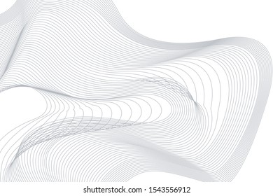 elegant abstract pattern formed by processing curved lines.