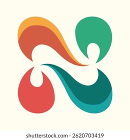 Elegant Abstract Petal Flow Design Vector