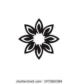 Elegant abstract petal tree icon design
