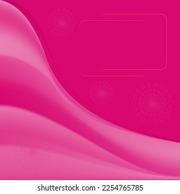 Eleganter abstrakter rosafarbener Hintergrund mit Wellen und Textrahmen. Design-Post, Tapete, Tapete, Flyer, soziale Medien. Flüssigkeitsfluss. 