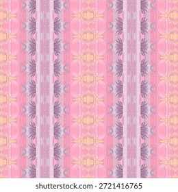 Elegante padrão rosa abstrato com simetria geométrica ornamental, fundo decorativo inspirado em art déco e texturas de fantasia.