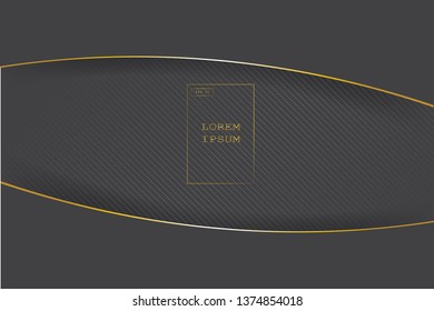 elegant Abstract polygonal pattern luxury dark black with gold background