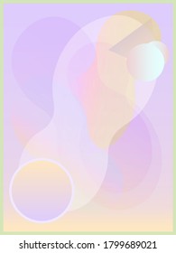 Elegant abstract poster with colorful gradients and shapes.