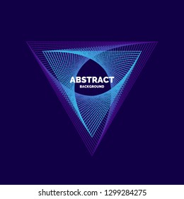 Elegant abstract poster with colorful particle on a dark background. Vector illustration