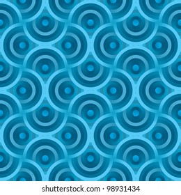 Elegant abstract ripple seamless vector blue background pattern wrap