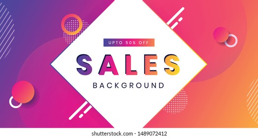 Elegant abstract sales background vector design