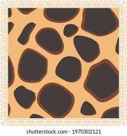 Elegant abstract scarf pattern design with ethnic and floral ornament. Hijab motif design
