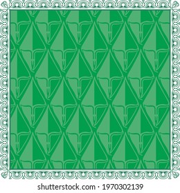 Elegant abstract scarf pattern design with ethnic and floral ornament. Hijab motif design
