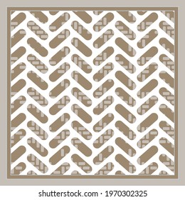 Elegant abstract scarf pattern design with ethnic and floral ornament. Hijab motif design