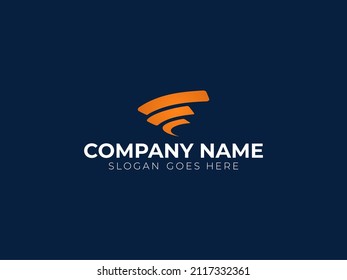 elegante logotipo de vector de forma abstracta
