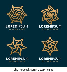 Elegant abstract sharp logo design