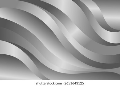 Elegant abstract silver metallic background. Luxurious wave design. Suitable for templates, banners, covers, sales, business, events, awards, websites, pages, and more