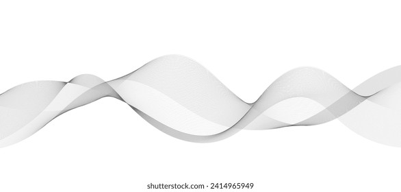 Elegant abstract smooth grey wave modern background. Vector illustration