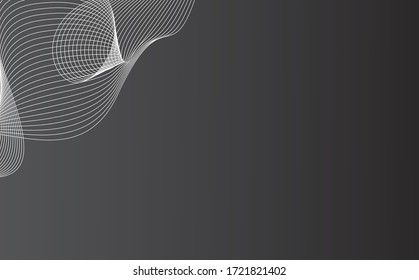 Elegant abstract smooth swoosh speed gray wave modern stream background. Vector illustration