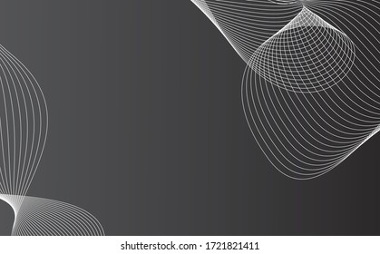Elegant abstract smooth swoosh speed gray wave modern stream background. Vector illustration