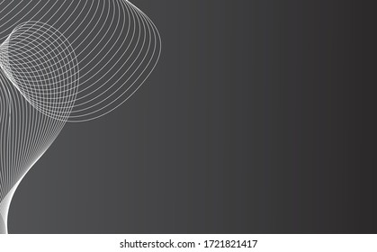 Elegant abstract smooth swoosh speed gray wave modern stream background. Vector illustration