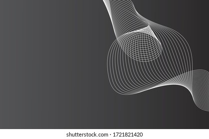 Elegant abstract smooth swoosh speed gray wave modern stream background. Vector illustration