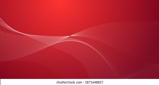 Elegant Abstract Smooth Swoosh Speed Red Wave Modern Stream Background. Vector Illustration