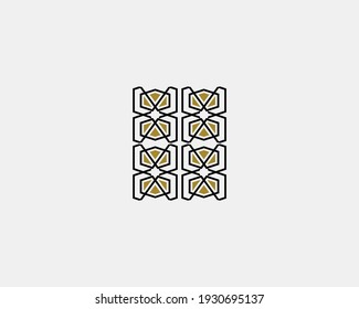 Elegant Abstract traditional old Arabian middle eastern Sadu vector design