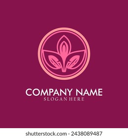 Elegant abstract tree leaf flower logo icon vector illustration. Universal creative premium symbol. Elegant gem boutique vector sign.