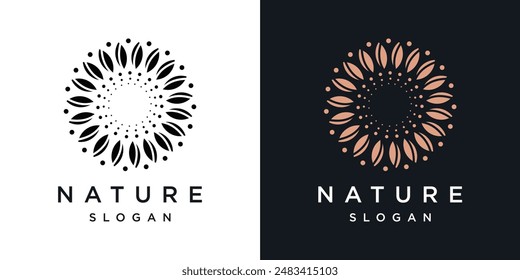 Elegant abstract tree leaf flower logo icon design. beauty flower logo design	