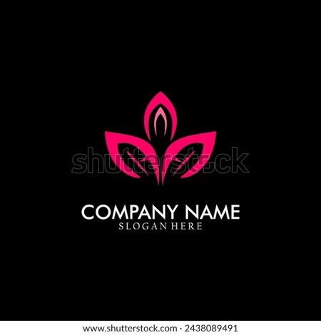 Elegant abstract tree leaf flower logo icon vector illustration. Universal creative premium symbol. Elegant gem boutique vector sign.
