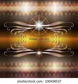 elegant abstract vector background in ancient style with a flower ornament