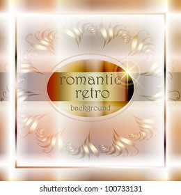 elegant abstract vector background in ancient style with a flower ornament romantic