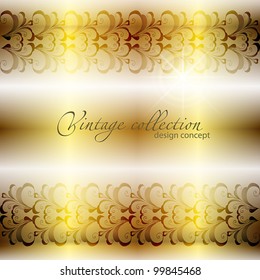 elegant abstract vector background in ancient style with a flower ornament