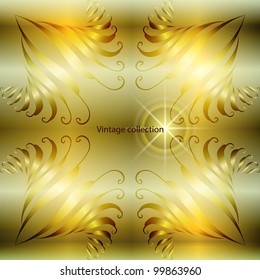 elegant abstract vector background in ancient style with a flower ornament