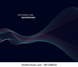 Elegant abstract vector dot wave line futuristic style background template