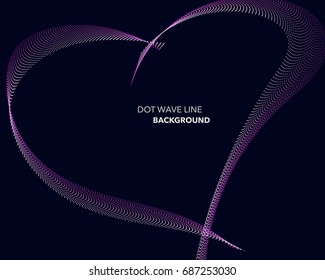 Elegant abstract vector dot wave line futuristic style background template