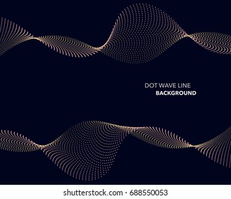 Elegant abstract vector dot wave line futuristic style background template