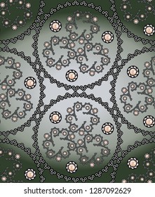 Elegant abstract vector seamless background with arabesques.