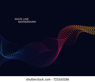 Elegant Abstract Vector Spectrum Rainbow Gradient Wave Dot Line Futuristic Style Background