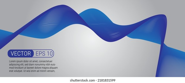 Elegant abstract vector wave line futuristic style background template
