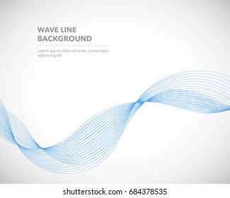 Elegant abstract vector wave line futuristic style background template