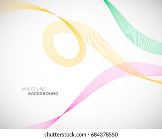 Elegant abstract vector wave line futuristic style background template