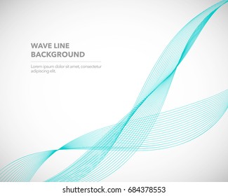 Elegant abstract vector wave line futuristic style background template