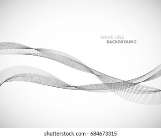 Elegant abstract vector wave line futuristic style background template