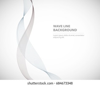 Elegant abstract vector wave line futuristic style background template