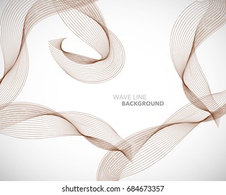Elegant abstract vector wave line futuristic style background template
