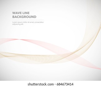 Elegant abstract vector wave line futuristic style background template