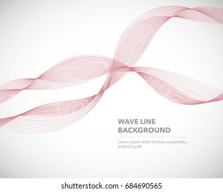 Elegant abstract vector wave line futuristic style background template
