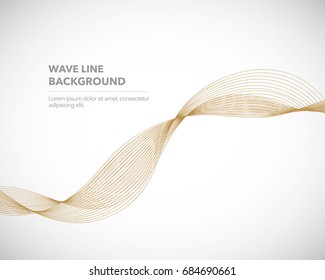 Elegant abstract vector wave line futuristic style background template