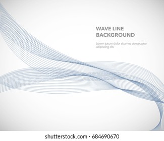 Elegant abstract vector wave line futuristic style background template