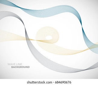 Elegant abstract vector wave line futuristic style background template